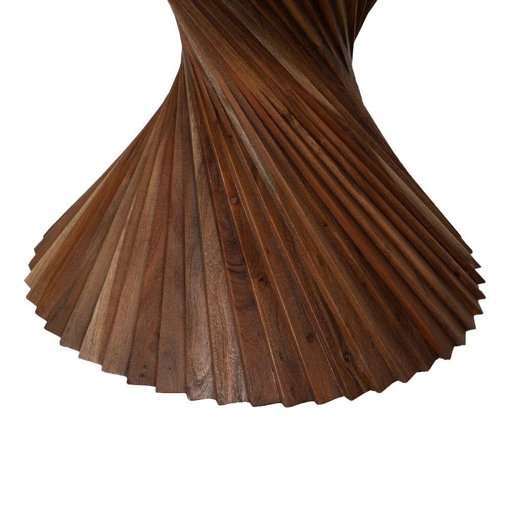 Table À Manger Ronde Marron Bois D'acacia Ixia 130cm – Image 8