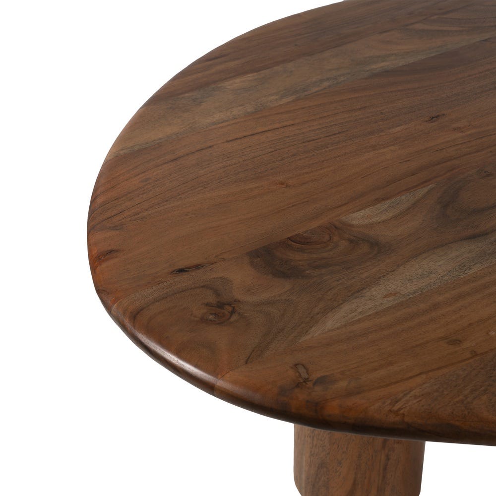 Table À Manger Organique Marron Bois D'acacia 240cm – Image 2