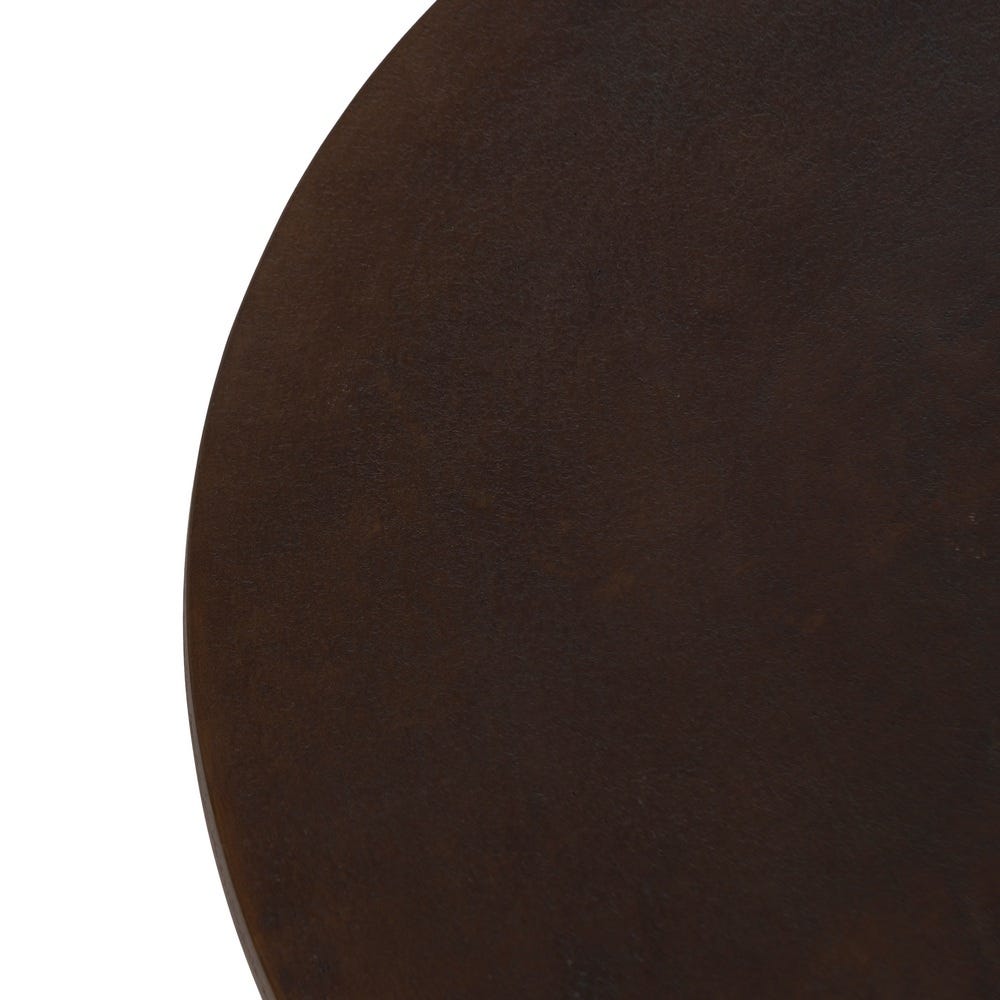 Table Basse Ronde Marron Aluminium Ixia 69cm – Image 2