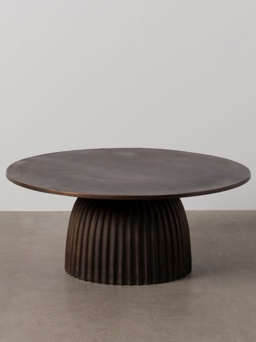 Table Basse Ronde Marron Aluminium Ixia 69cm