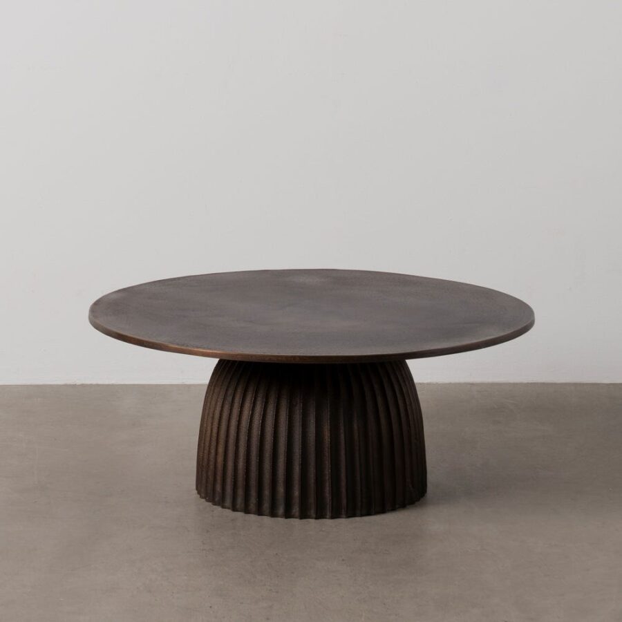 Table Basse Ronde Marron Aluminium Ixia 69cm