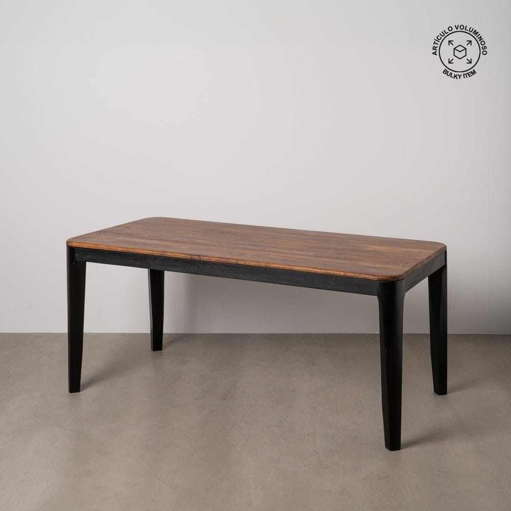 Table À Manger Noir Bois Ixia 180cm – Image 8