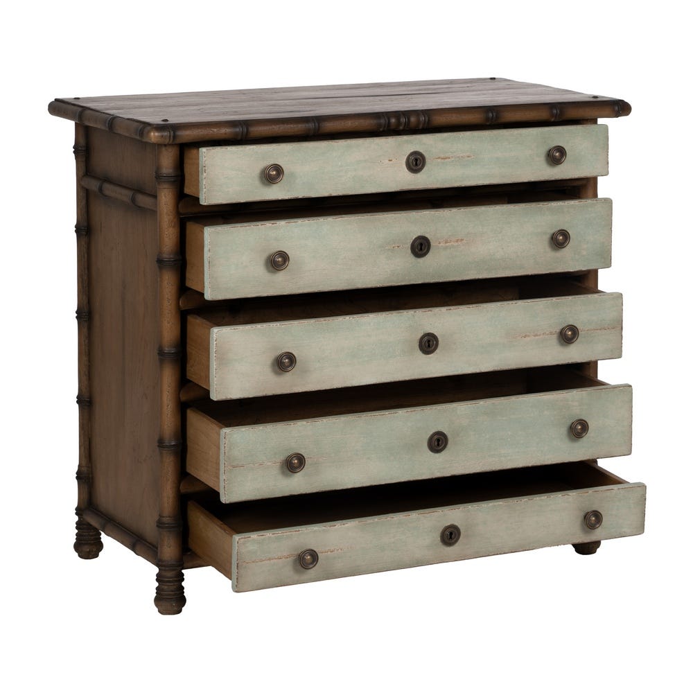 Commode Marron Bois De Mindi Ixia 95cm – Image 2
