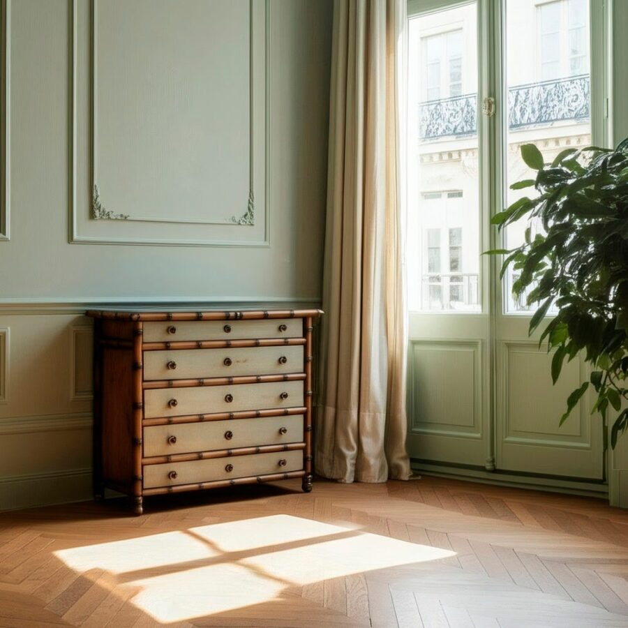 Commode Marron Bois De Mindi Ixia 95cm
