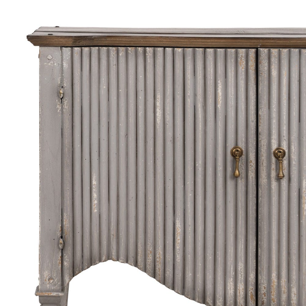 Buffet Gris Bois De Mindi Ixia 100cm – Image 4