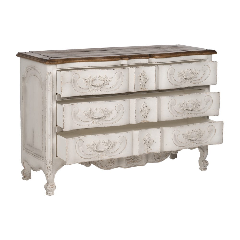 Commode Blanche En Bois De Mindi Ixia 130cm – Image 2