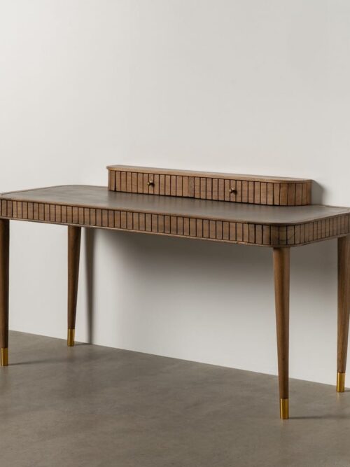 Console Marron Et Gris Bois De Mindi Ixia 150cm