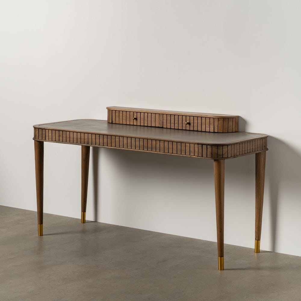 Console Marron Et Gris Bois De Mindi Ixia 150cm