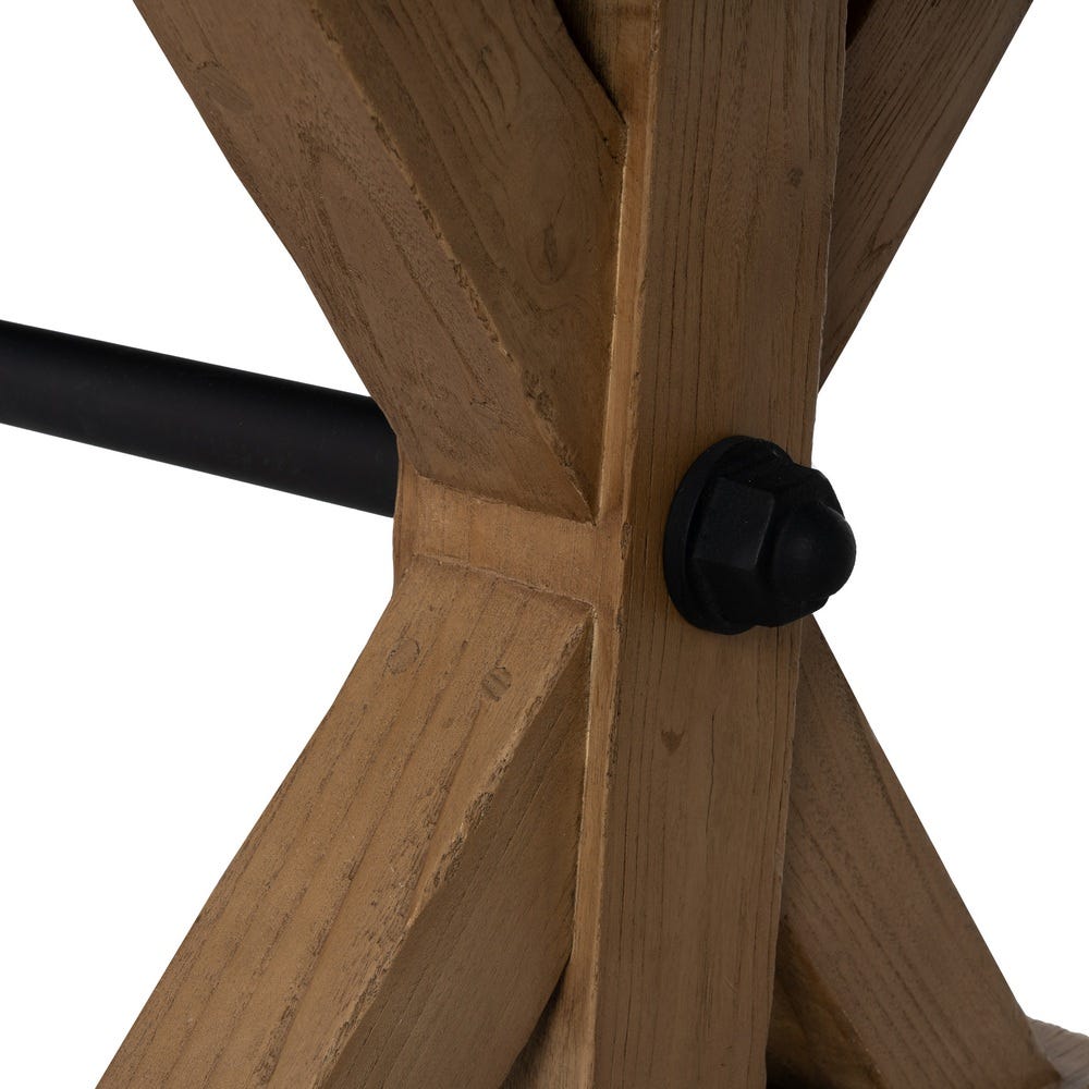 Table À Manger Marron En Bois De Chêne Ixia 240cm – Image 5