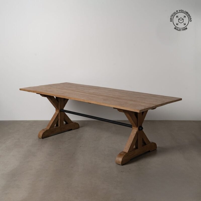 Table À Manger Marron En Bois De Chêne Ixia 240cm
