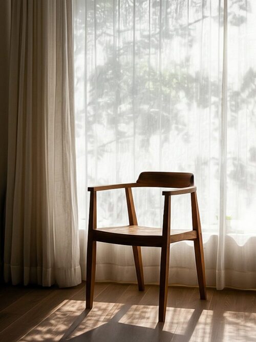 Chaise Naturel Teck Massif Ixia 76cm