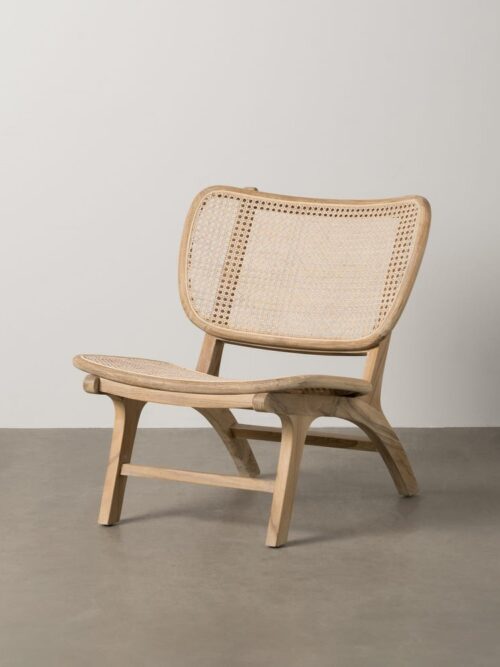 Fauteuil Teck Massif Et Rotin Ixia 84cm