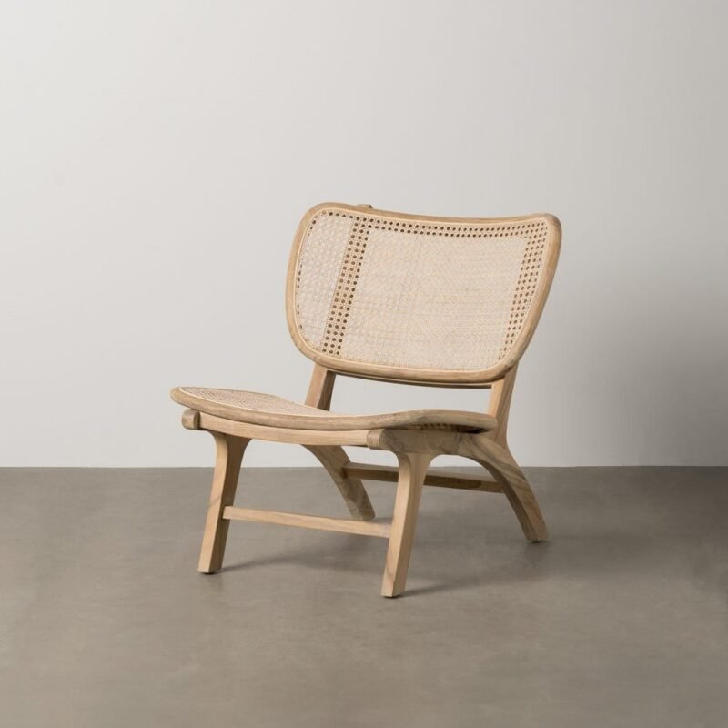 Fauteuil Teck Massif Et Rotin Ixia 84cm