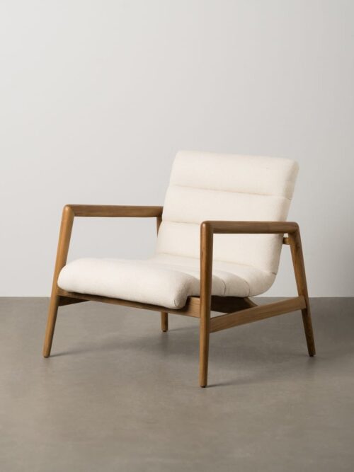 Fauteuil Naturel Tissu Polyester Teck Ixia 79cm