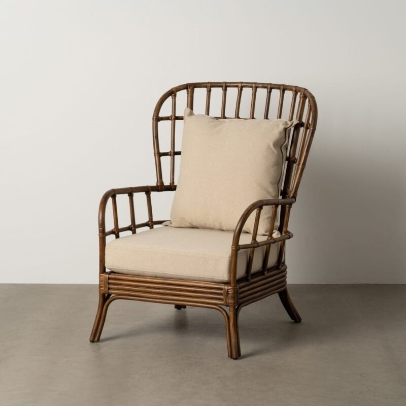 Fauteuil Marron Rotin Ixia 82x78x108cm