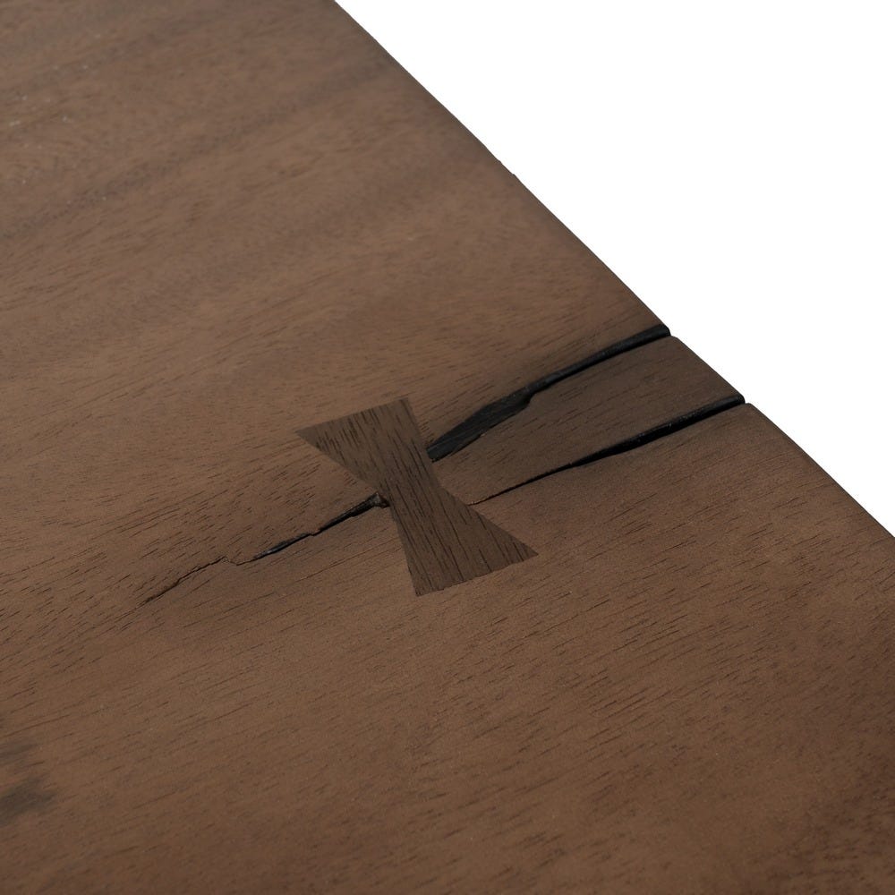 Table À Manger Bois De Suar Et Métal Ixia 300cm – Image 3