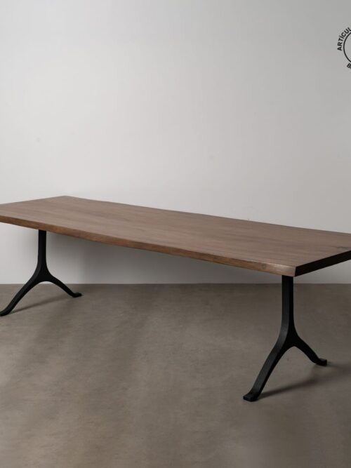 Table À Manger Bois De Suar Et Métal Ixia 300cm