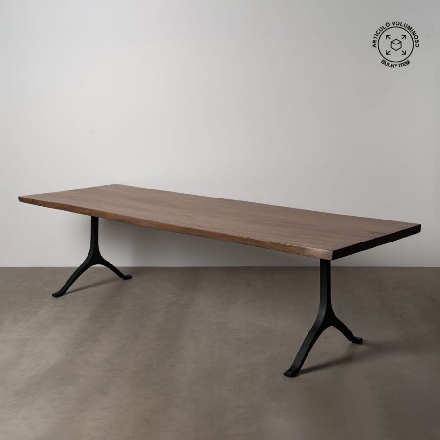 Table À Manger Bois De Suar Et Métal Ixia 300cm