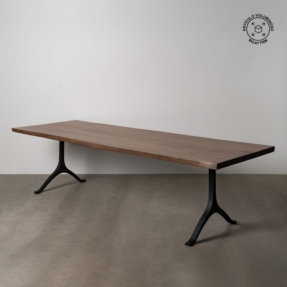 Table À Manger Bois De Suar Et Métal Ixia 300cm