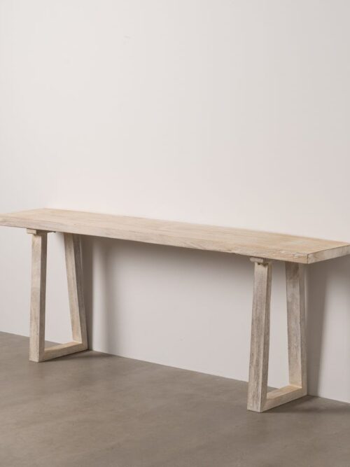 Console Blanc Bois De Suar Ixia 210cm