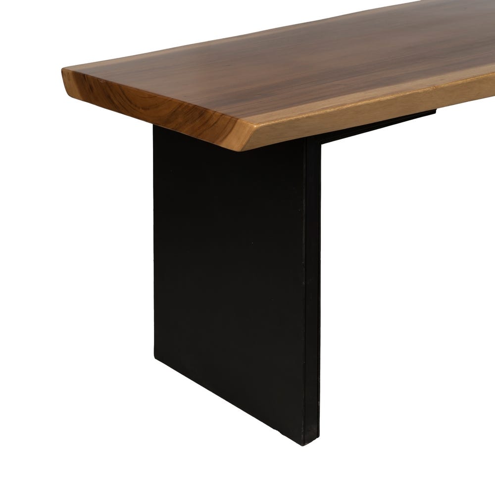 Table à Manger Marron Bois Métal Ixia 200cm – Image 3