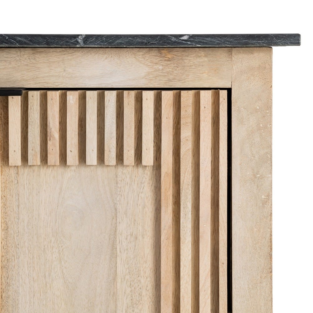 Buffet Bois Manguier Et Marbre Ixia 179cm – Image 9