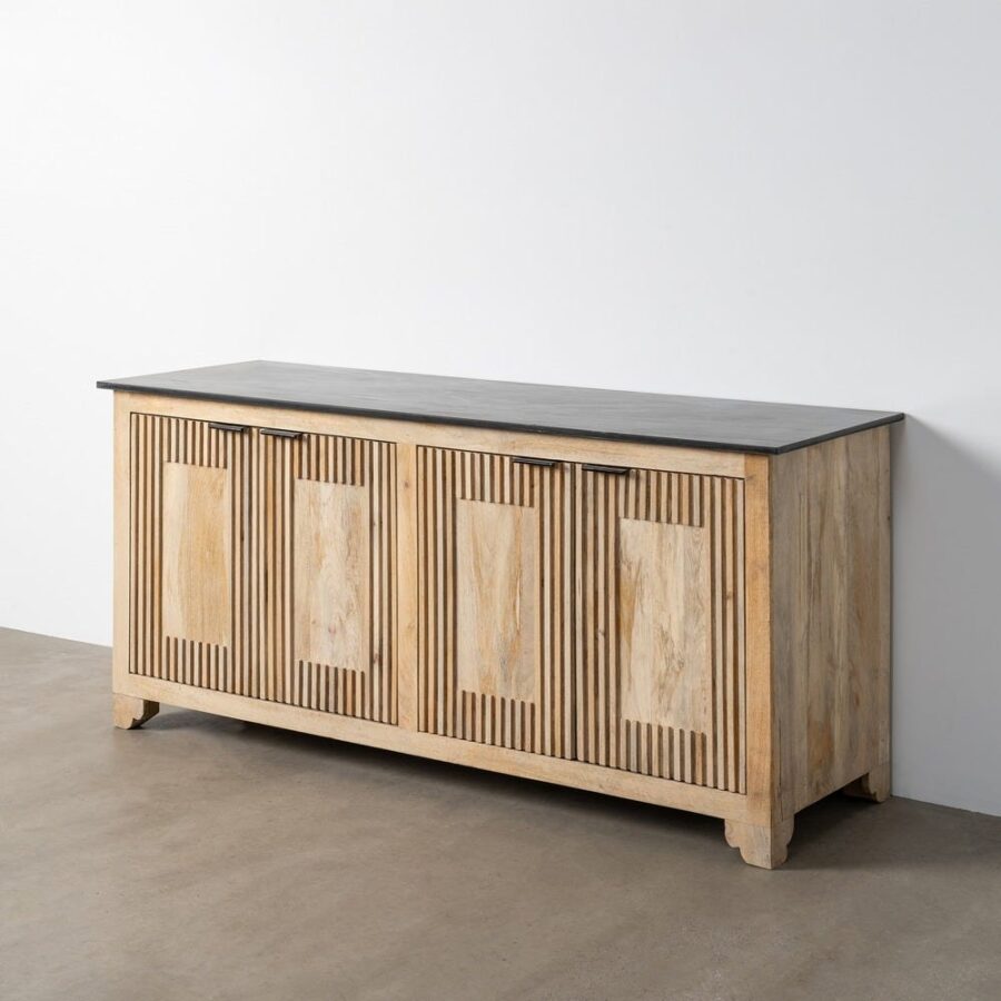 Buffet Bois Manguier Et Marbre Ixia 179cm