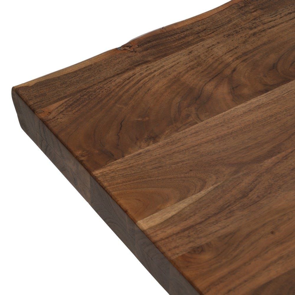 Table à Manger Marron Bois D'acacia Ixia 180cm – Image 2