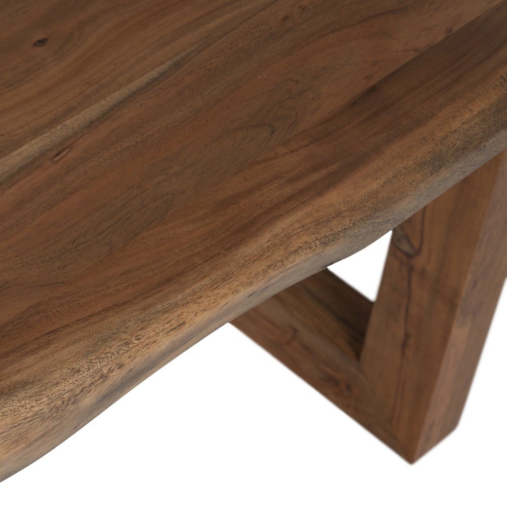 Table à Manger Marron Bois D'acacia Ixia 180cm – Image 3