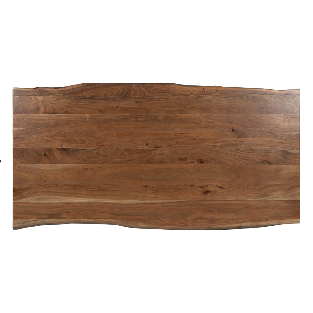 Table à Manger Marron Bois D'acacia Ixia 180cm – Image 8