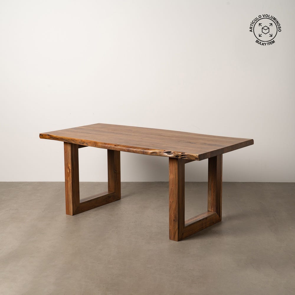 Table à Manger Marron Bois D'acacia Ixia 180cm