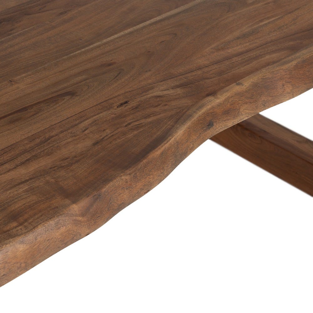 Table À Manger Marron Bois D'acacia Ixia 240cm – Image 3