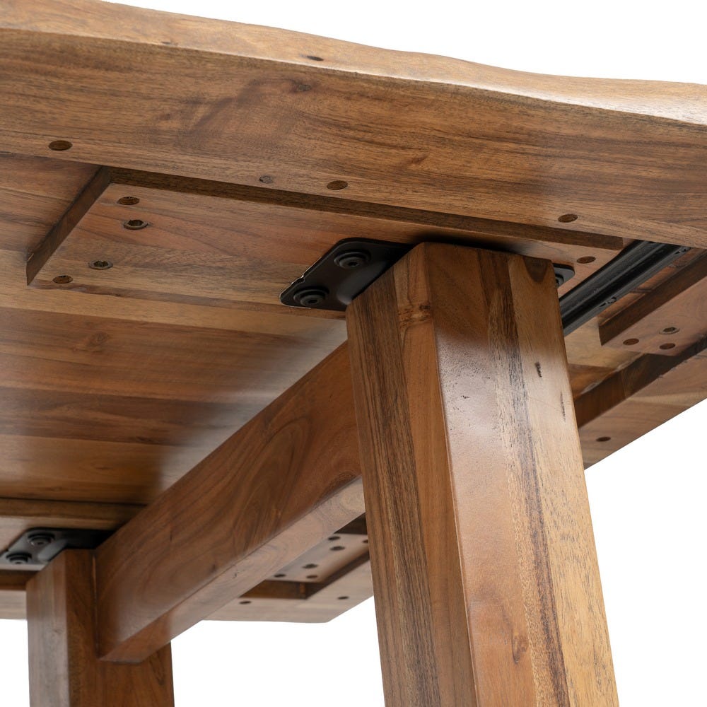 Table À Manger Marron Bois D'acacia Ixia 240cm – Image 5
