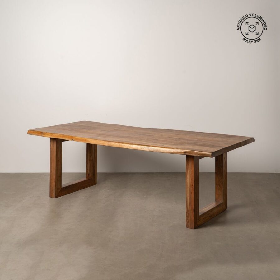 Table À Manger Marron Bois D&rsquo;acacia Ixia 240cm