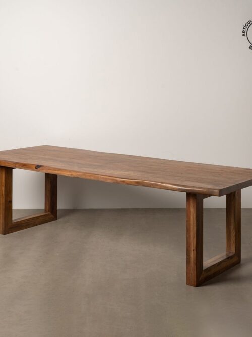 Table À Manger Marron Bois D'Acacia 280cm