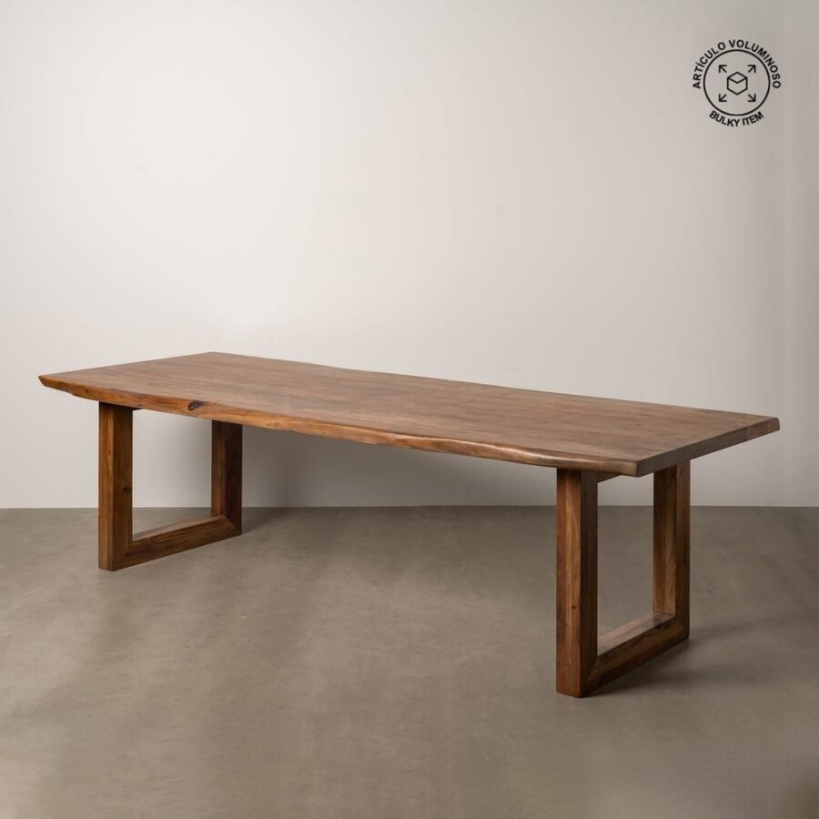 Table À Manger Marron Bois D&rsquo;Acacia 280cm
