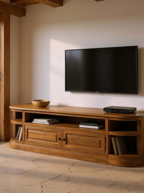 Meuble TV Naturel Bois De Manguier Ixia 198cm