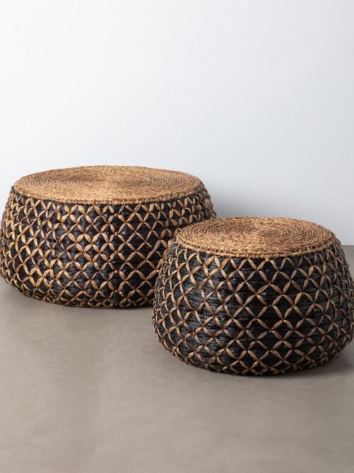 Table Basse Ronde Noir Jacinthe D'eau Ixia 100cm