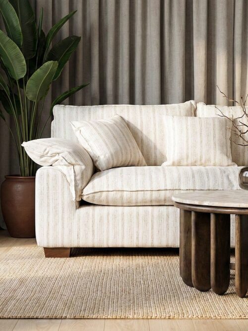 Canapé 2 Places Crème Tissu Ixia 178cm