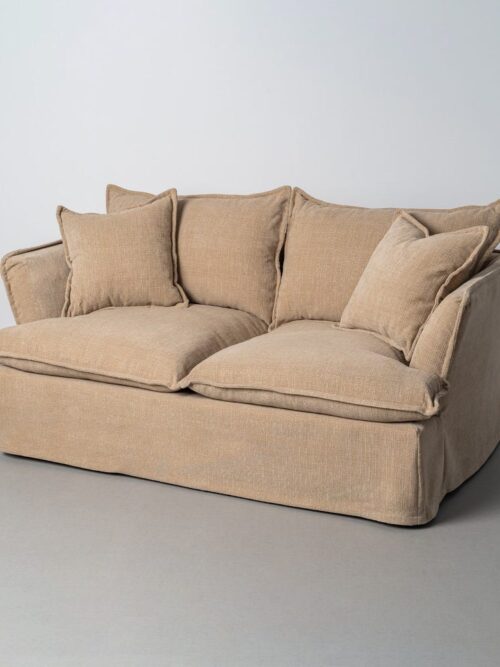 Canapé 2 Places Beige Polyester Ixia 181cm