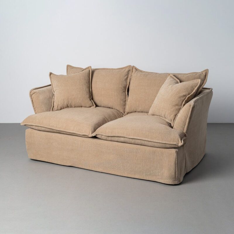 Canapé 2 Places Beige Polyester Ixia 181cm