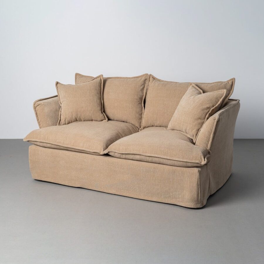 Canapé 2 Places Beige Polyester Ixia 181cm