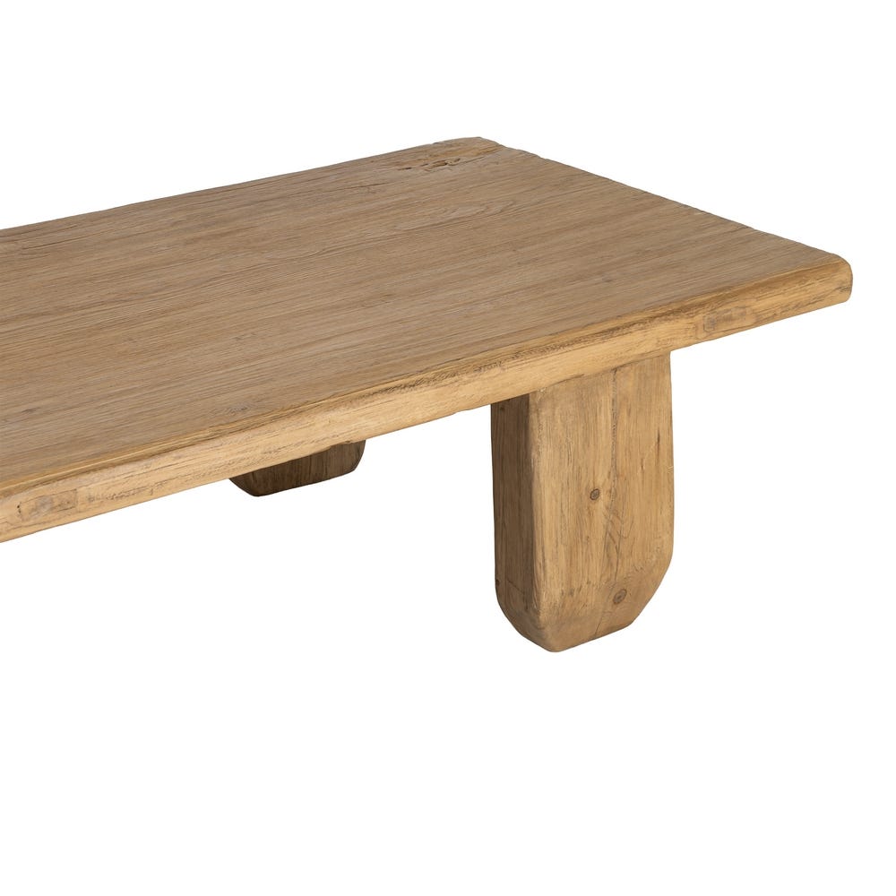 Table Basse Bois De Pin Recyclé Ixia 178cm – Image 2