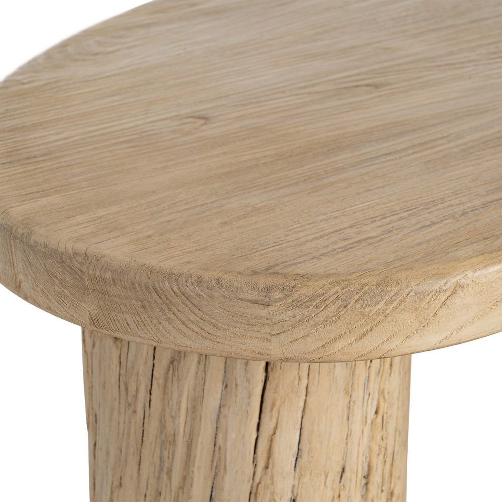 Table Basse Haricot Or Bois D'orme Recyclé Ixia 127cm – Image 4