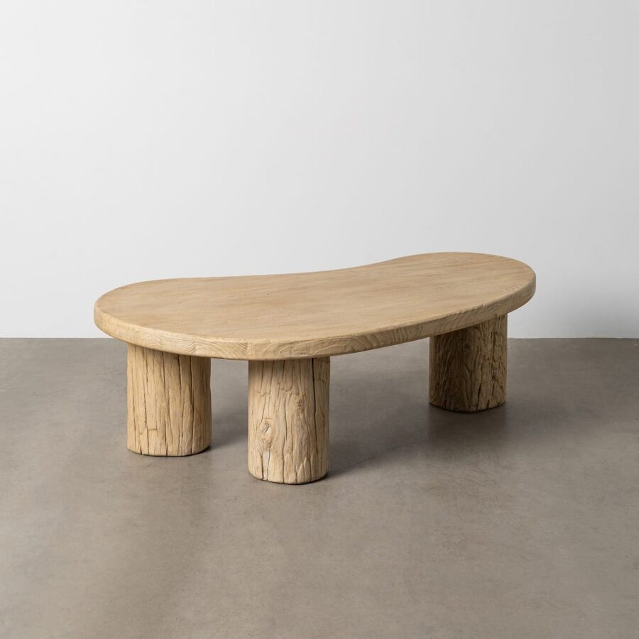Table Basse Haricot Or Bois D&rsquo;orme Recyclé Ixia 127cm