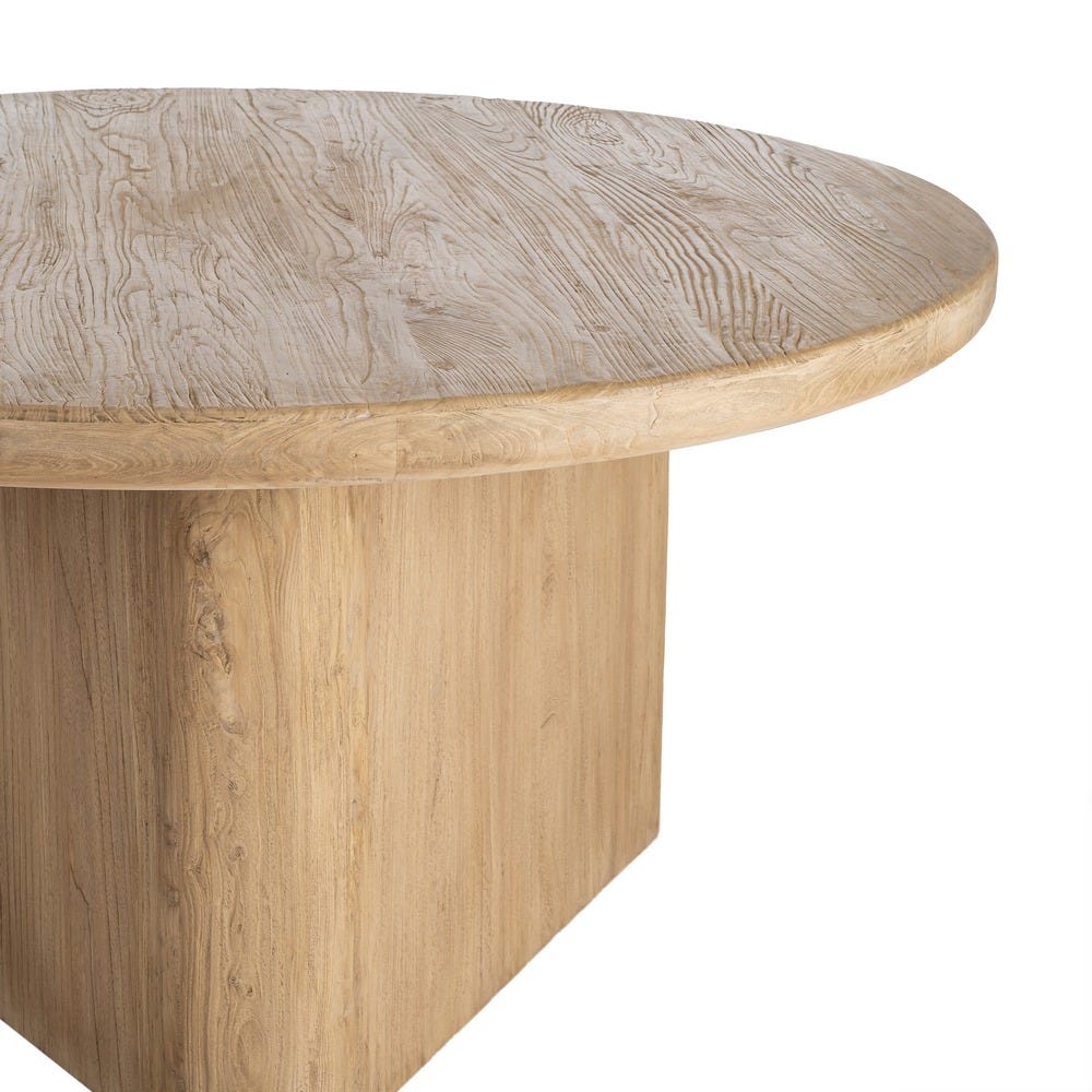 Table À Manger Ronde Or Bois D'orme Ixia 150cm – Image 3