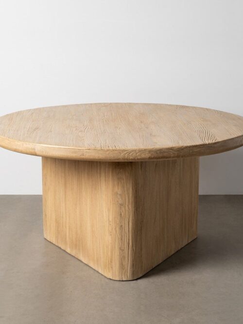 Table À Manger Ronde Or Bois D'orme Ixia 150cm