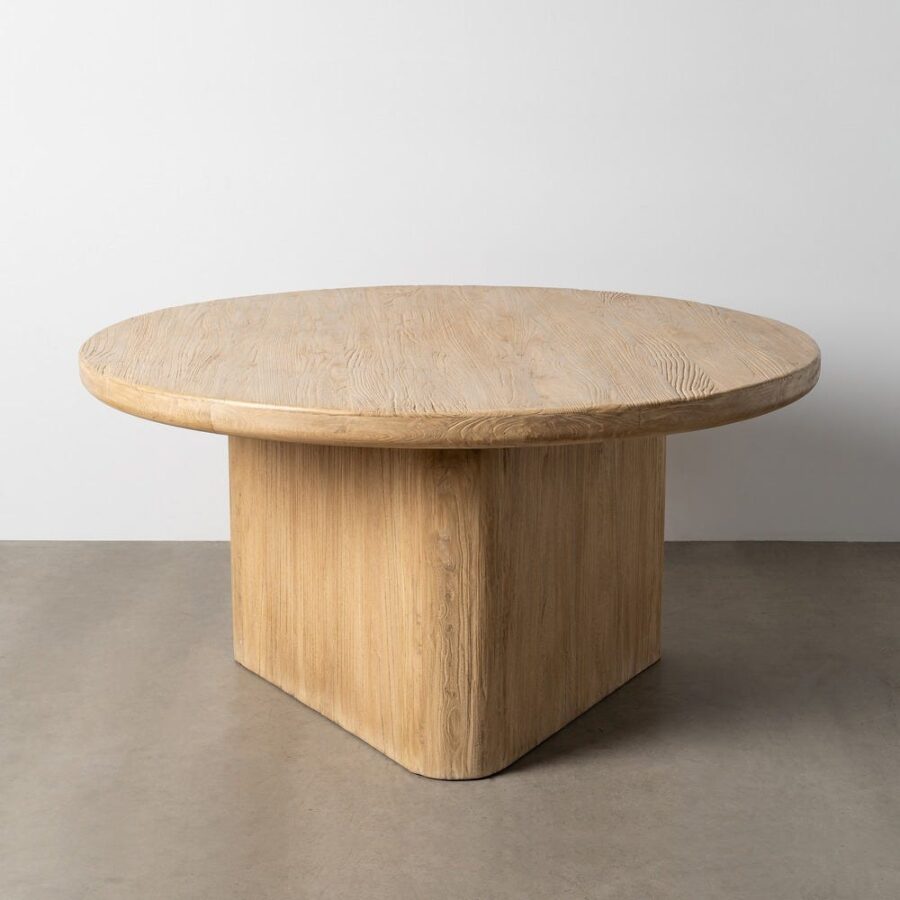 Table À Manger Ronde Or Bois D&rsquo;orme Ixia 150cm