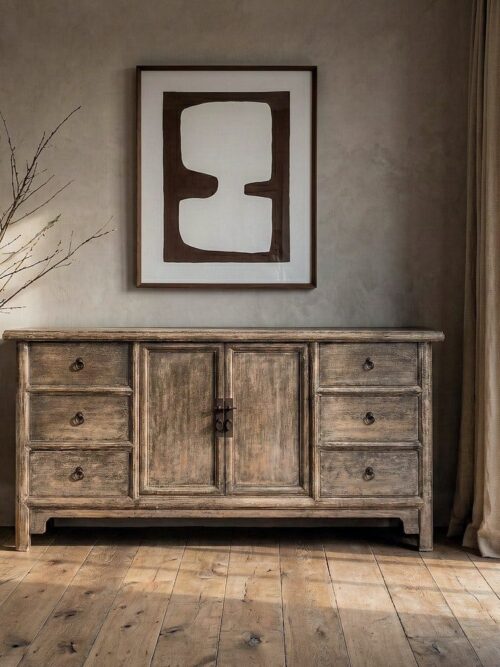 Buffet Pin Recyclé Naturel Ixia 180cm