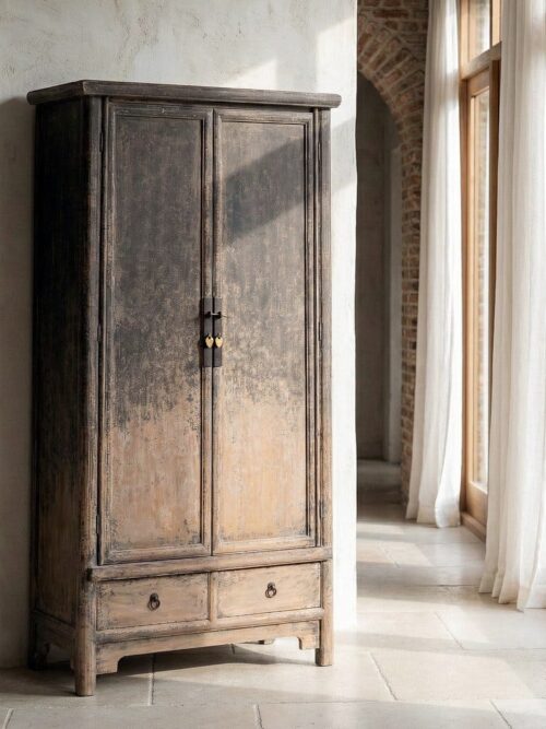 Armoire Bois De Pin Recyclé Ixia 190cm